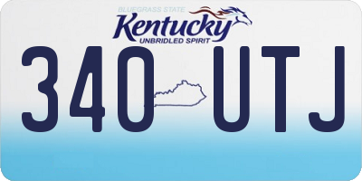 KY license plate 340UTJ