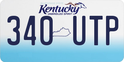 KY license plate 340UTP