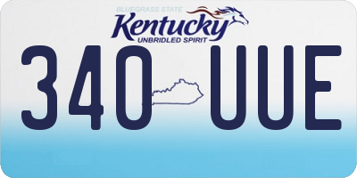 KY license plate 340UUE