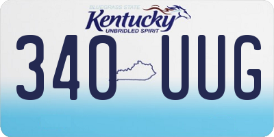 KY license plate 340UUG