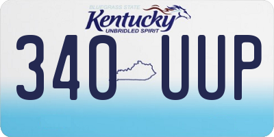 KY license plate 340UUP