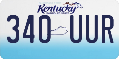 KY license plate 340UUR