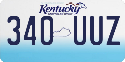 KY license plate 340UUZ