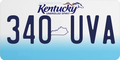 KY license plate 340UVA