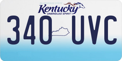 KY license plate 340UVC