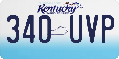 KY license plate 340UVP