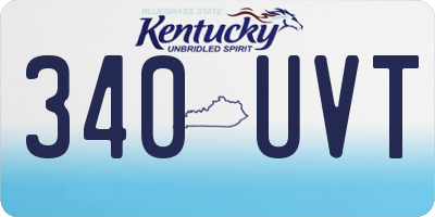 KY license plate 340UVT