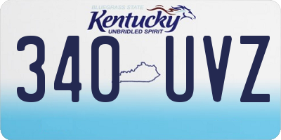 KY license plate 340UVZ
