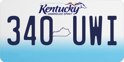 KY license plate 340UWI