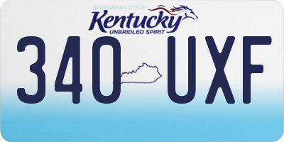 KY license plate 340UXF