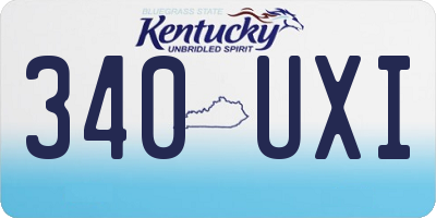 KY license plate 340UXI