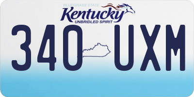 KY license plate 340UXM