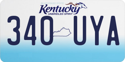 KY license plate 340UYA