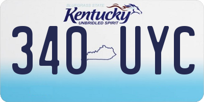 KY license plate 340UYC