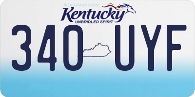KY license plate 340UYF