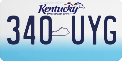 KY license plate 340UYG