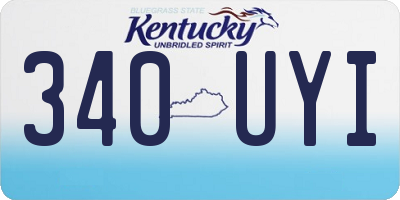 KY license plate 340UYI