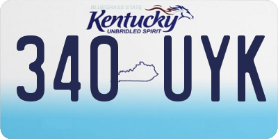KY license plate 340UYK