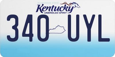 KY license plate 340UYL