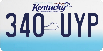 KY license plate 340UYP