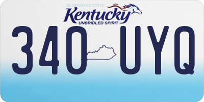 KY license plate 340UYQ