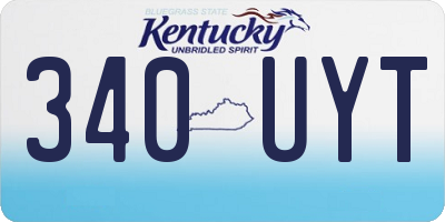 KY license plate 340UYT
