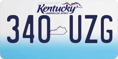 KY license plate 340UZG
