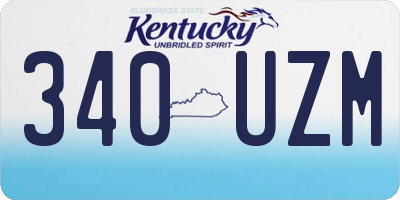 KY license plate 340UZM