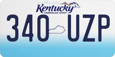 KY license plate 340UZP