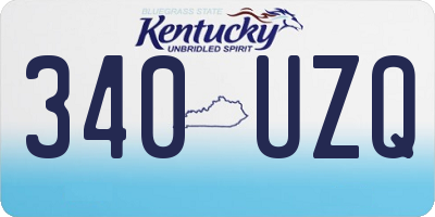 KY license plate 340UZQ