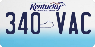 KY license plate 340VAC