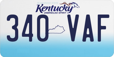 KY license plate 340VAF