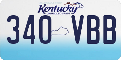 KY license plate 340VBB