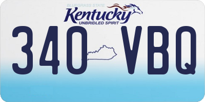 KY license plate 340VBQ