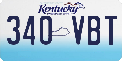 KY license plate 340VBT