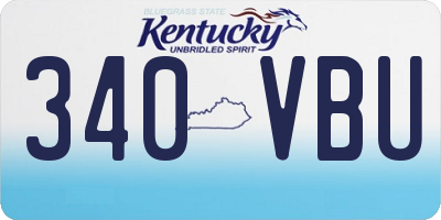 KY license plate 340VBU