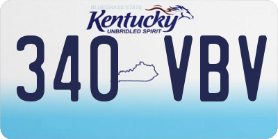 KY license plate 340VBV