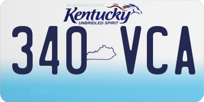 KY license plate 340VCA