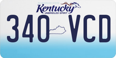 KY license plate 340VCD