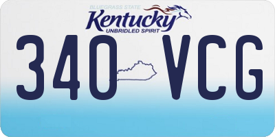 KY license plate 340VCG
