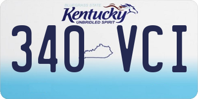 KY license plate 340VCI