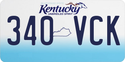 KY license plate 340VCK