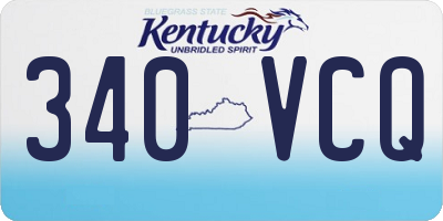 KY license plate 340VCQ