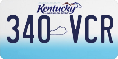 KY license plate 340VCR