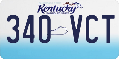 KY license plate 340VCT
