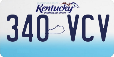 KY license plate 340VCV