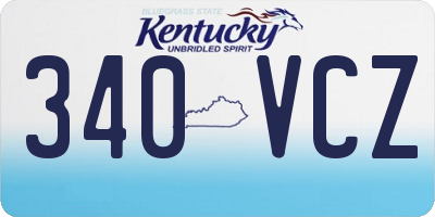 KY license plate 340VCZ