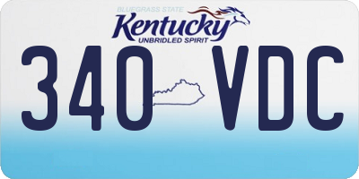 KY license plate 340VDC