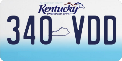 KY license plate 340VDD