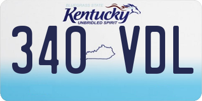 KY license plate 340VDL